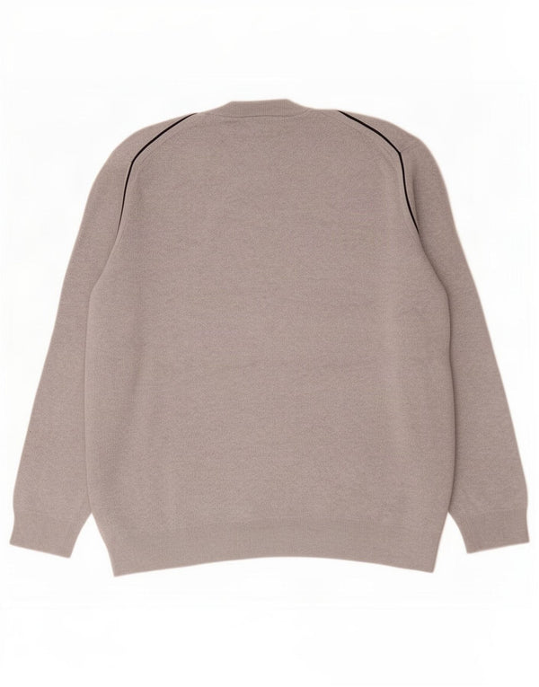Lacoste Mens Crew Neck Jumper Pull Taille 7 2XL Gris Coton