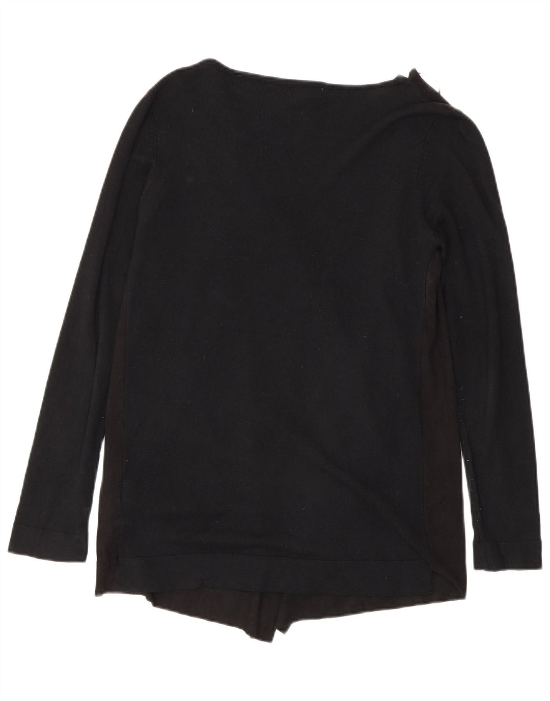 Zara Pull Cardigan Ouvert pour Homme UK 10 Petite Viscose Noire