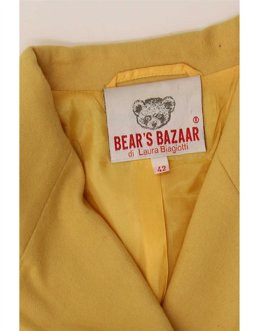Laura Biagiotti Veste Blazer 2 Boutons Femme IT 42 Jaune Moyen