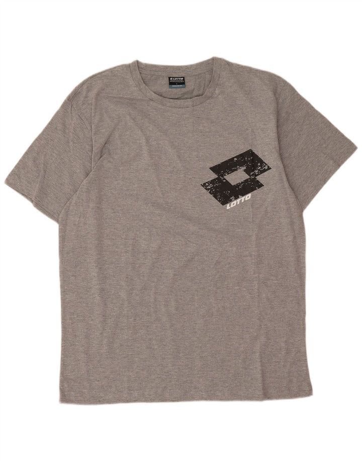 Lotto T-Shirt Graphique Homme Grand Gris Coton