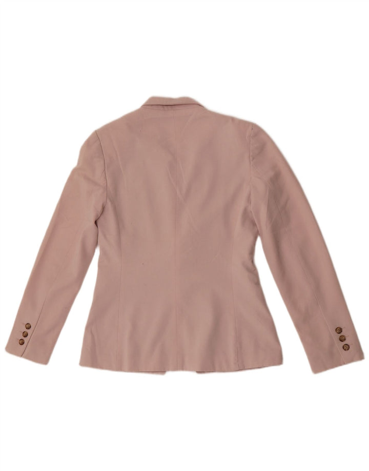 Marks & Spencer Veste blazer 1 bouton pour femme UK 8 Small Rose Polyester