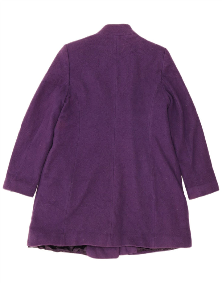 Hobbs Manteau double boutonnage pour femme UK 16 Grande laine violette