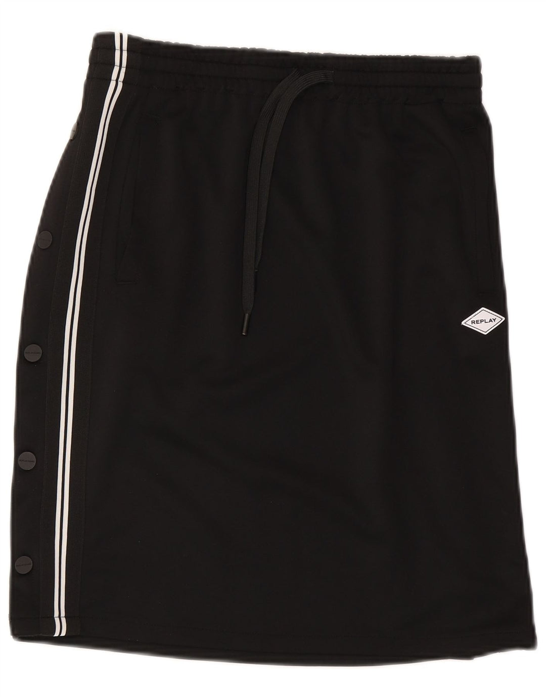 Replay Jupe Graphique Femme Small W27 Noir Polyester Sports