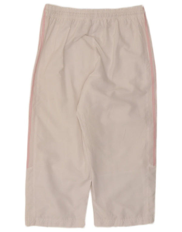 Adidas Pantalon de survêtement Capri pour femme UK 12 Medium Blanc Polyester