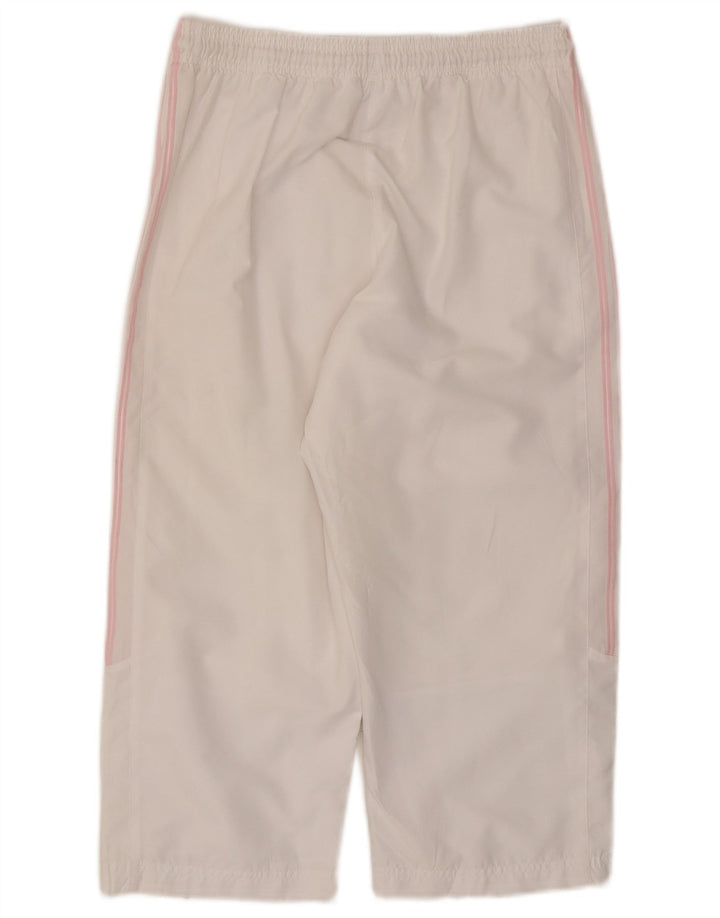 Adidas Pantalon de survêtement Capri pour femme UK 12 Medium Blanc Polyester