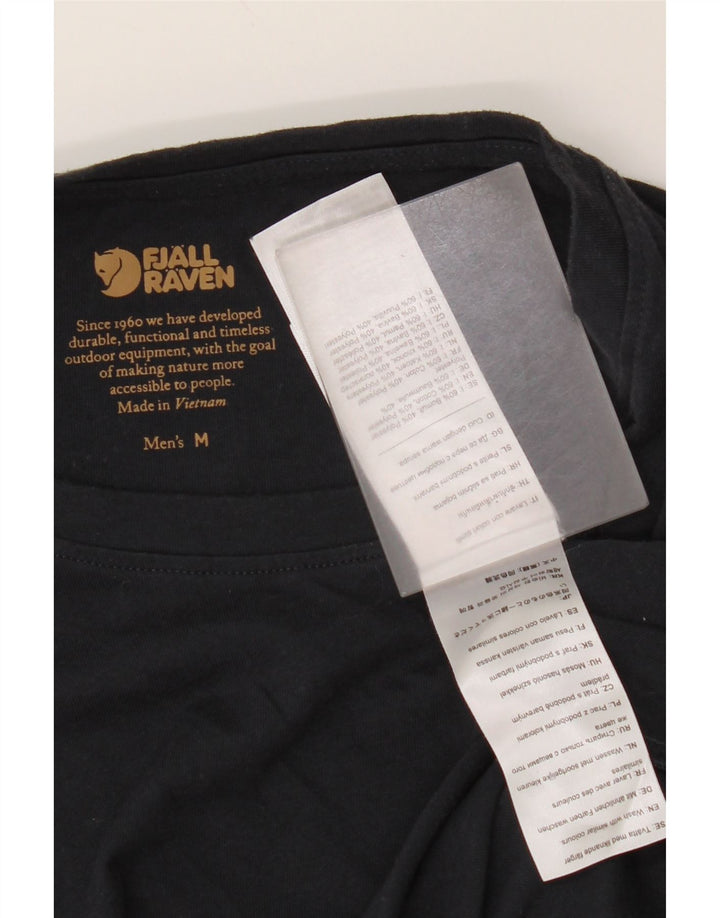 Fjall Raven T-Shirt Homme Haut Noir Moyen Coton