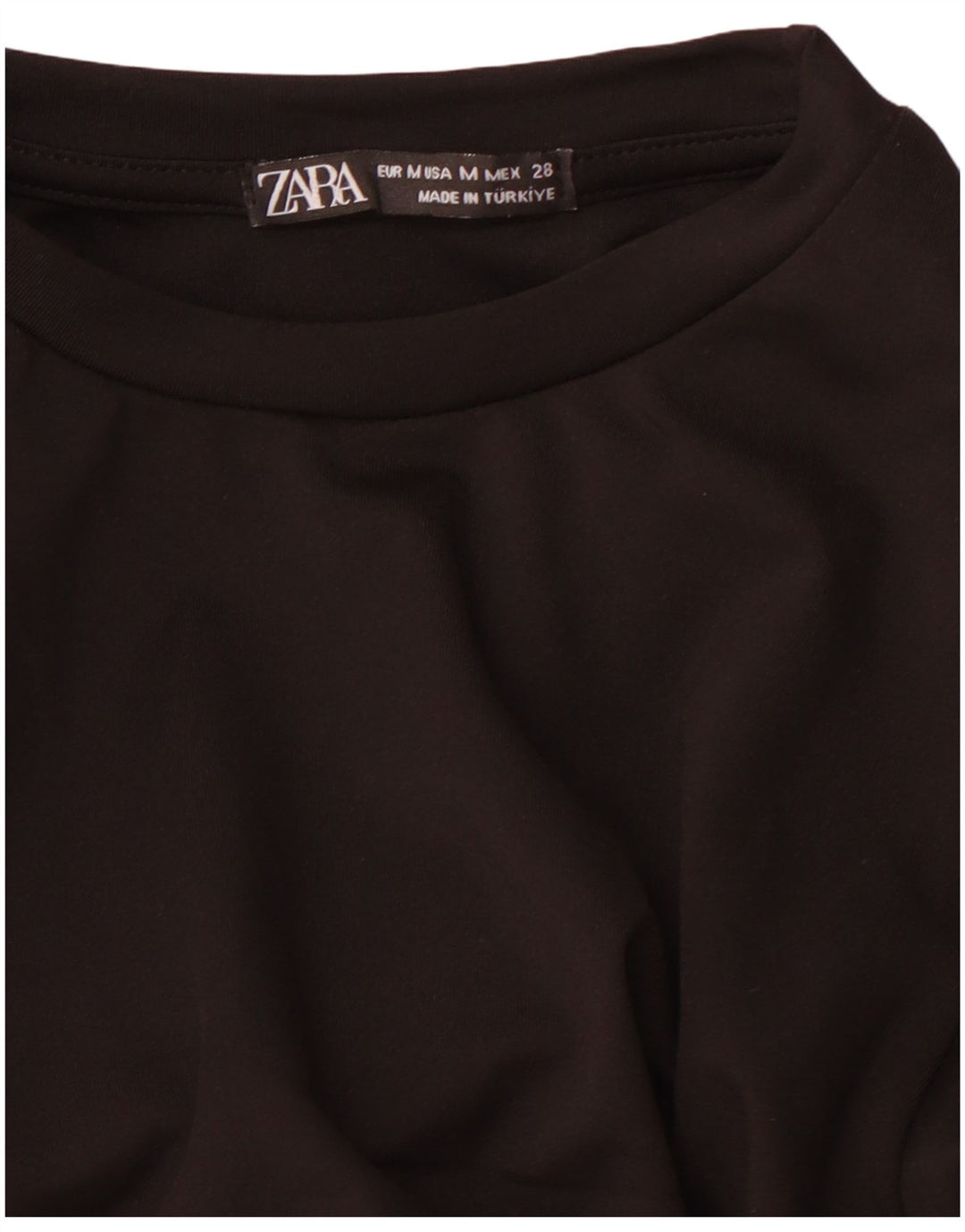ZARA Robe longue à manches longues pour femme UK 12 Noir moyen