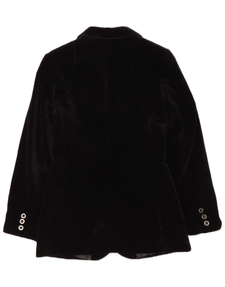 Your Sixth Sense Veste blazer en velours à 3 boutons pour femme EU 36 Petit Noir