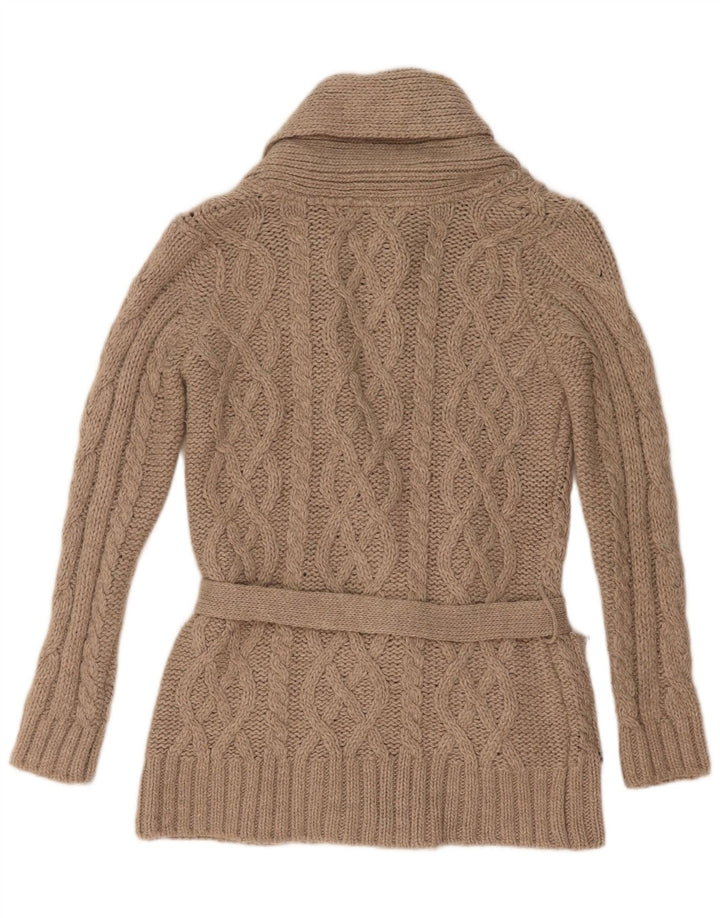 Zara Femme Cardigan Pull UK 10 Petit Gris Acrylique