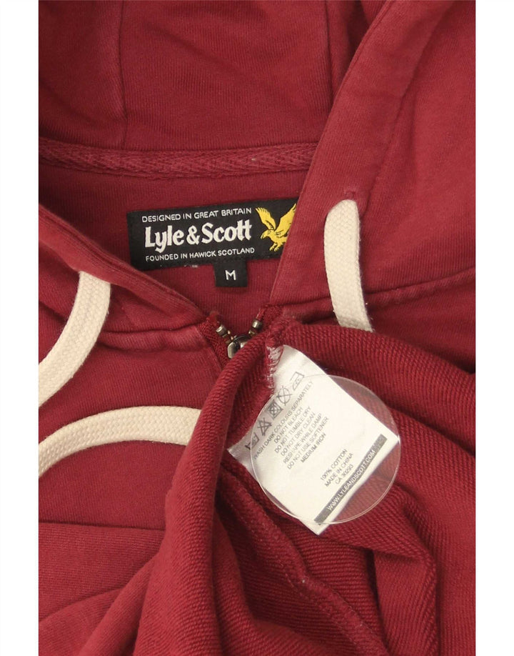 Lyle & Scott Pull à Capuche Zippé Homme Rouge Moyen Coton