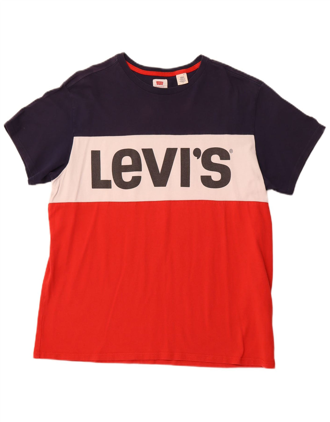 LEVI'S T-Shirt Graphique Homme Large Multicolore Colourblock Coton