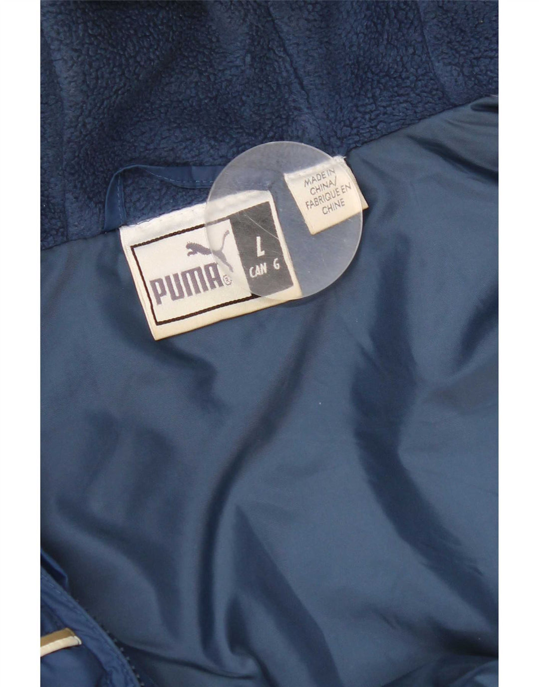 Puma Veste coupe-vent à capuche pour homme UK 40 Large Bleu marine
