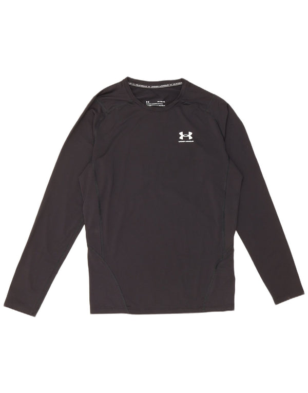 Under Armour Womens Heat Gear Top Long Sleeve UK 18 XL Black Polyester