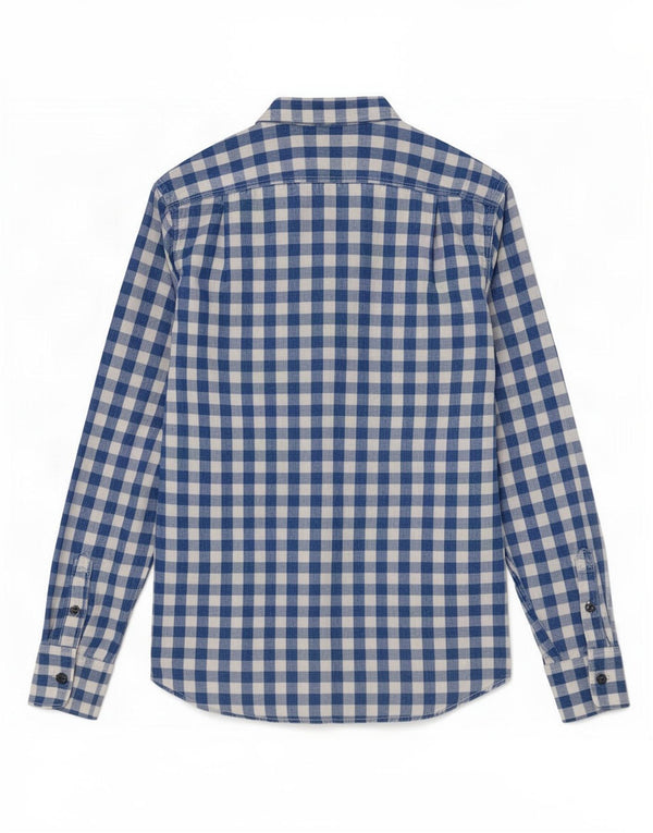 Superdry Chemise Homme Large Bleu Vichy Coton