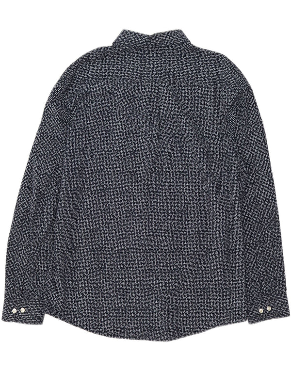 Chemise Homme Penguin XL Bleu Géométrique Coton