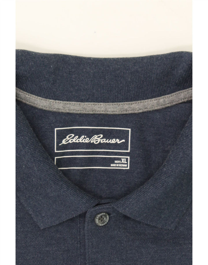 EDDIE BAUER Mens Polo Shirt XL Navy Blue Cotton Vintage Eddie Bauer and Second-Hand Eddie Bauer from Messina Hembry 