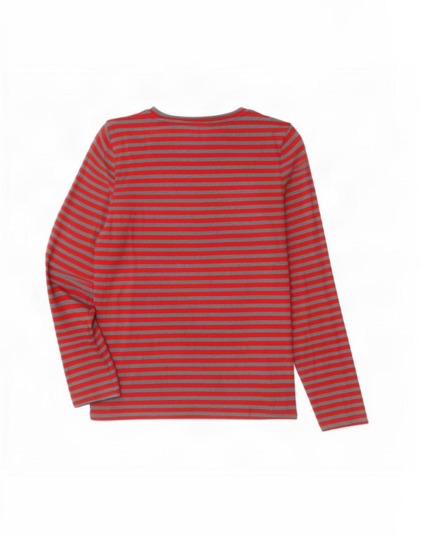 Hobbs Haut à manches longues pour femme UK 44 Grand coton rayé rouge