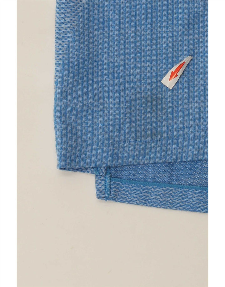 Nike Hommes Dri Fit T-Shirt Haut Petit Bleu Moucheté Polyester
