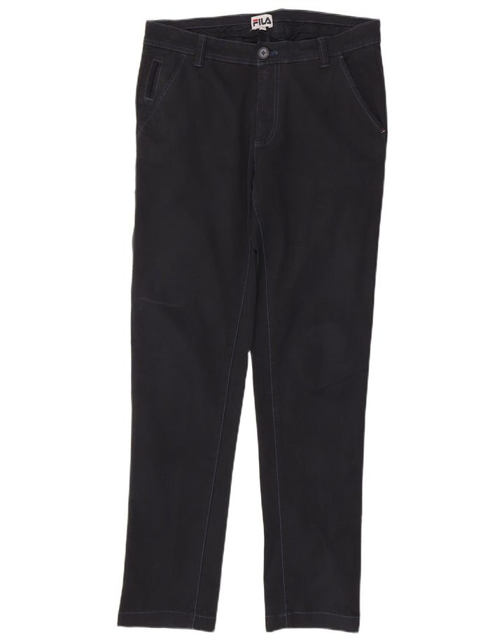 Fila Pantalon Chino Slim Homme IT 46 Small W36 L30 Bleu Marine