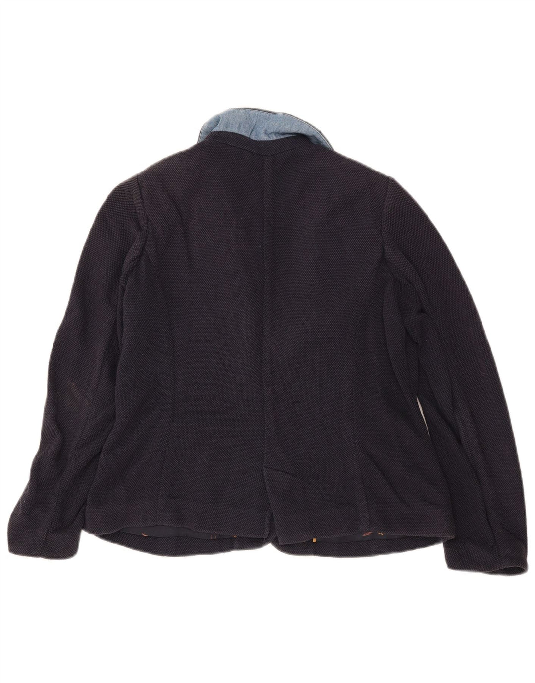 Joules Veste Blazer 2 Boutons Femme UK 12 Laine Mérinos Bleu Marine Moyen