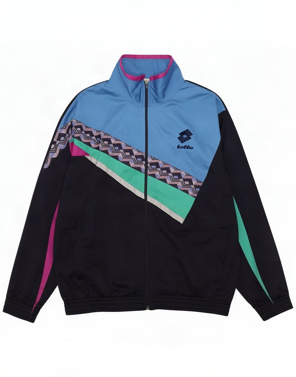 Lotto Veste de survêtement pour homme Large Bleu marine Colourblock Polyester