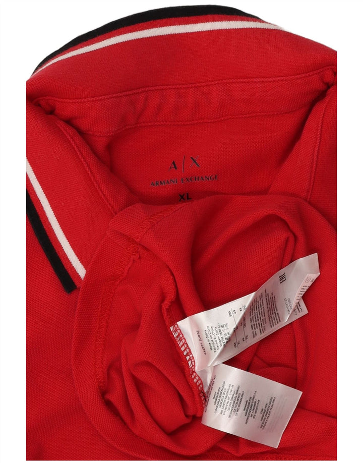 Armani Exchange Polo Homme XL Rouge Coton