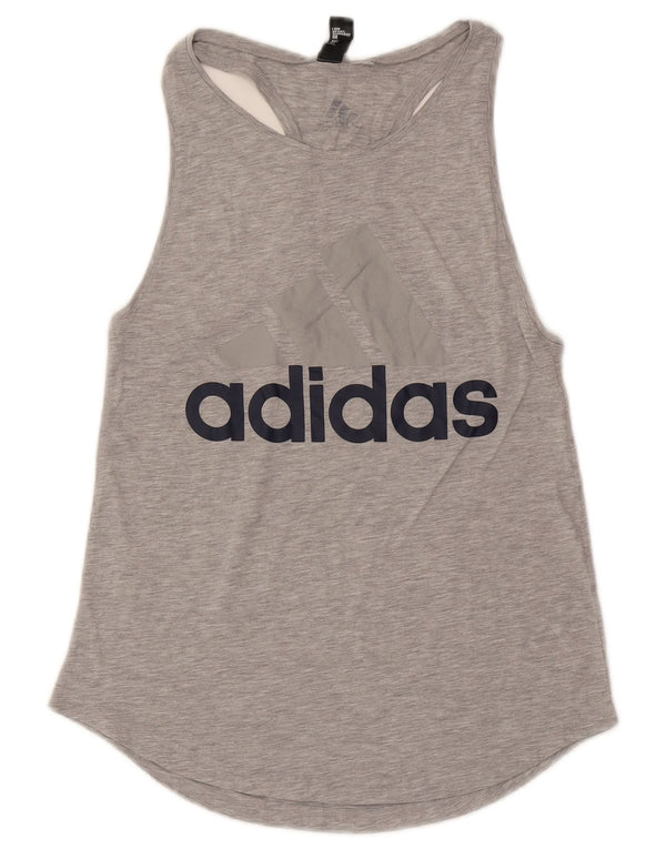 Adidas Débardeur graphique pour femme UK 10 Petit Gris