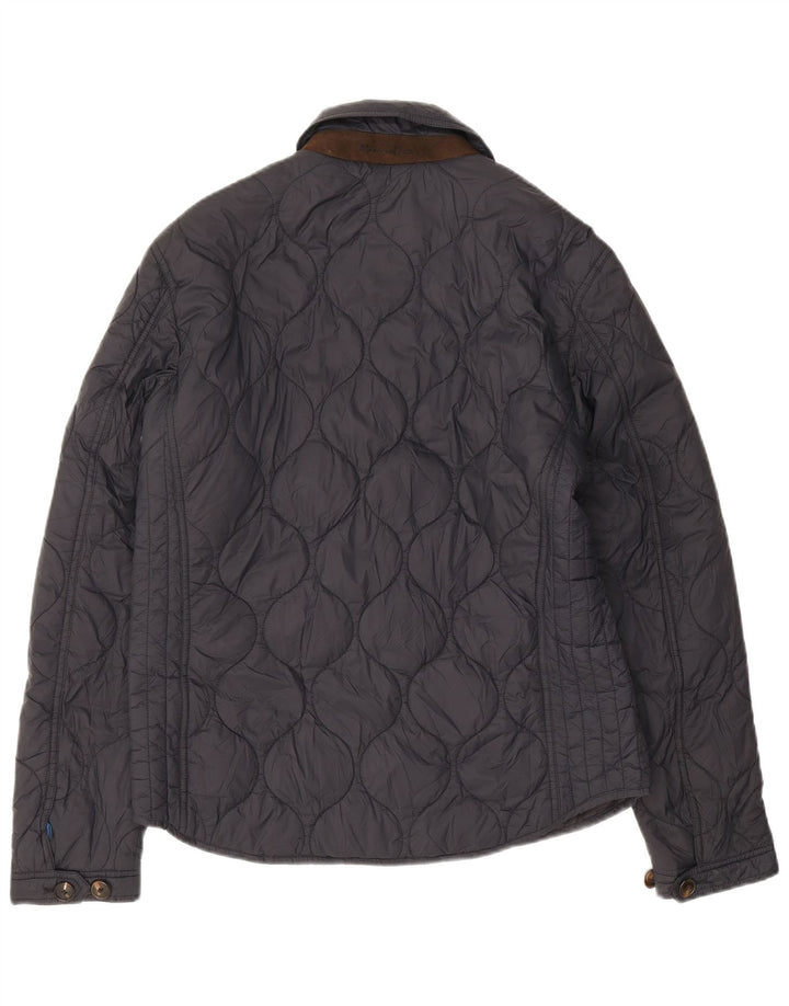 Massimo Dutti Veste matelassée pour homme UK 40 Large Bleu Marine Nylon