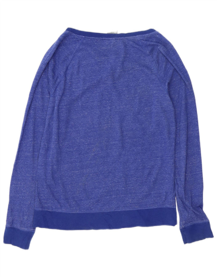 CHAMPION Sweat-Shirt Femme UK 44 Bleu Moyen Moucheté Coton