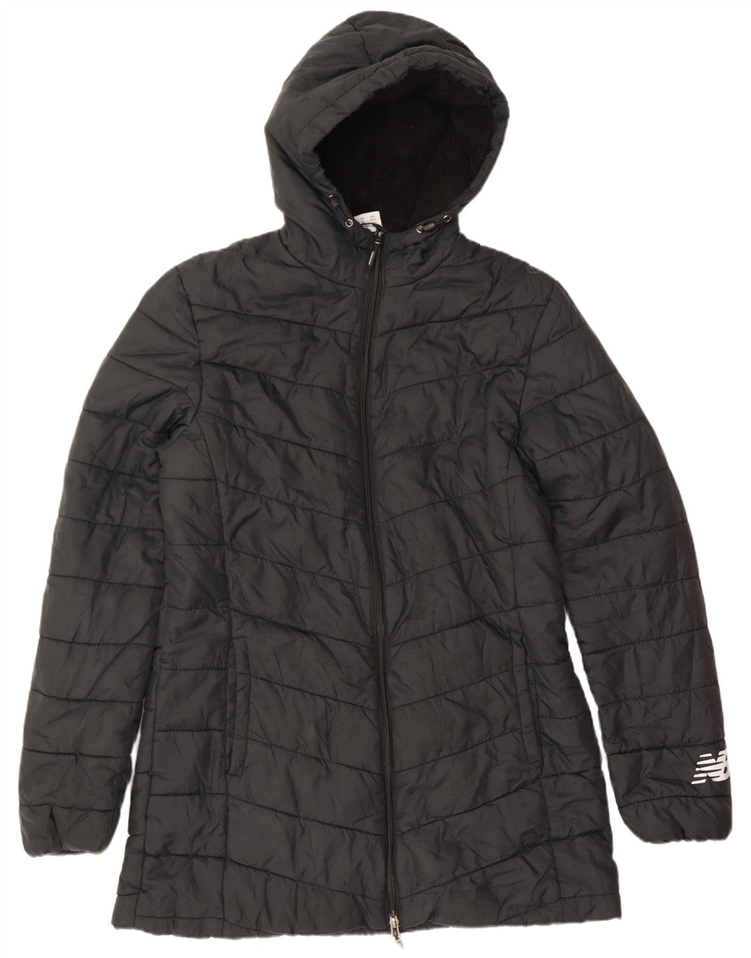 New Balance Manteau rembourré à capuche pour hommes UK 12 Polyester noir moyen