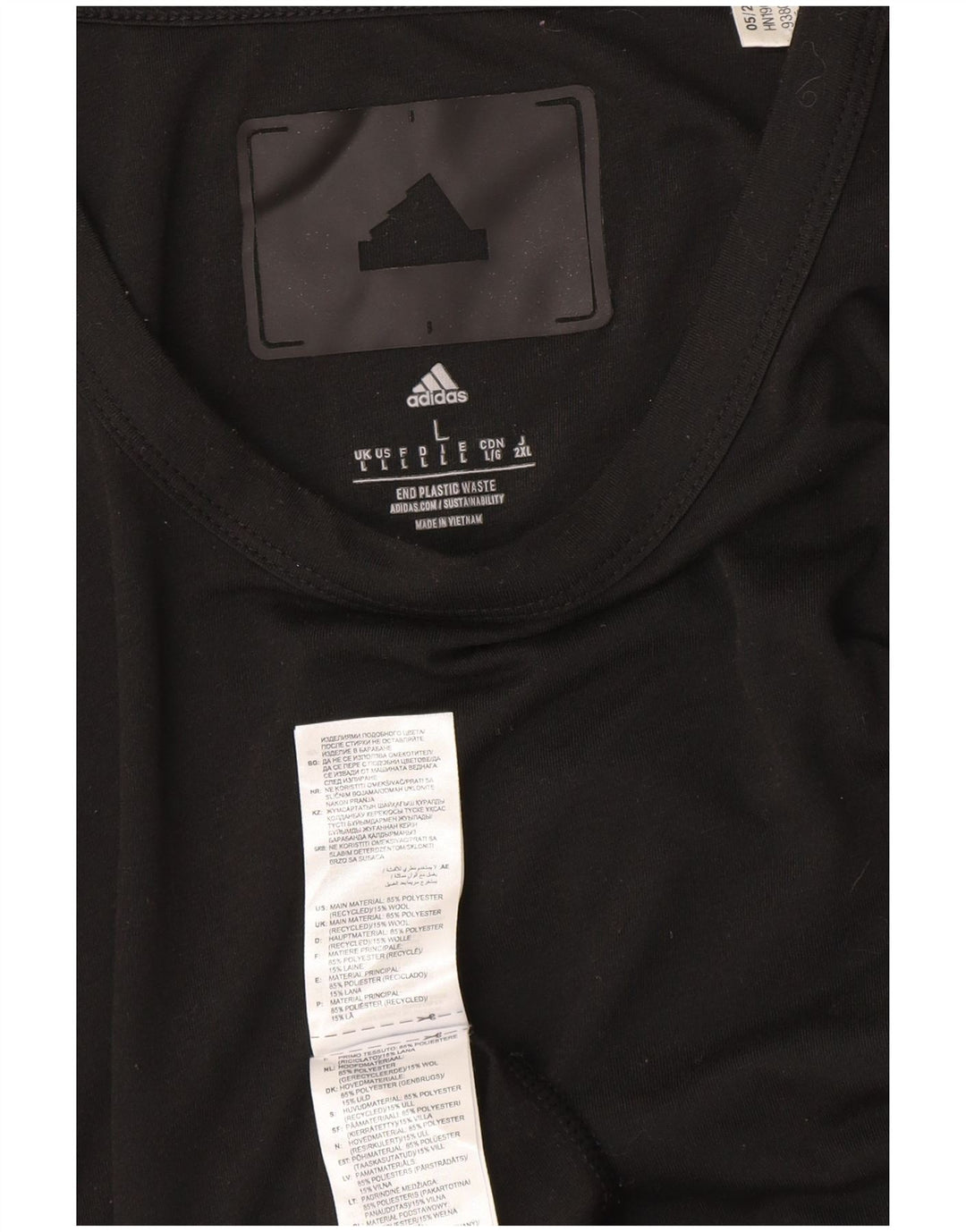 ADIDAS T-Shirt Homme Haut Large Noir Polyester