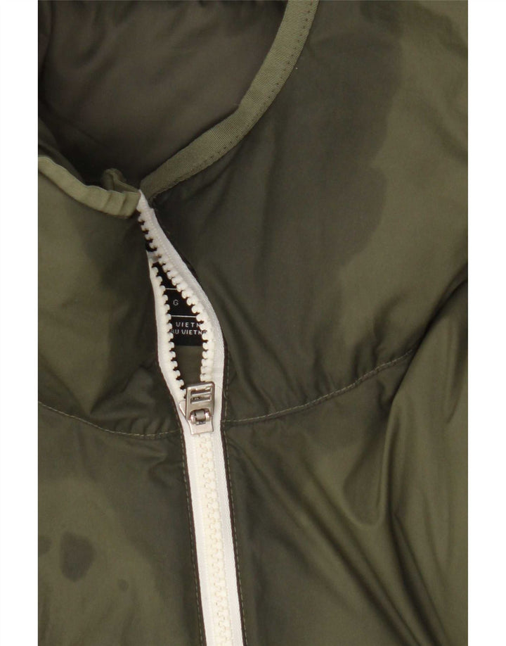 Nike Manteau rembourré à capuche pour homme UK 40 Large Kaki Polyester