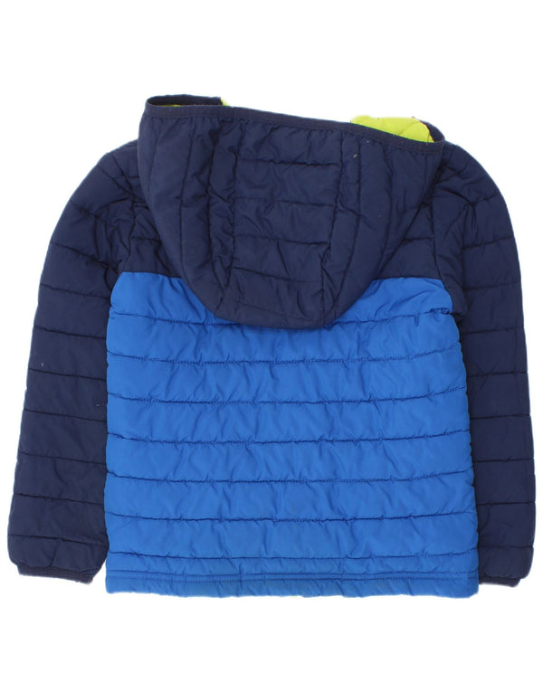 Columbia Veste matelassée à capuche pour garçon 6-7 ans XS Bleu marine Colourblock