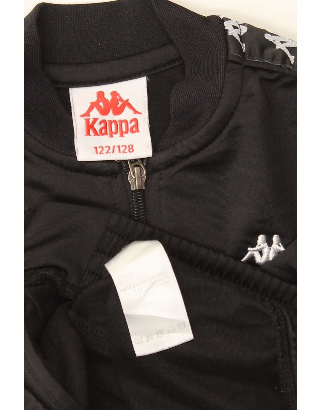 Kappa Veste de Survêtement Graphique Garçon 7-8 Ans Noir Polyester