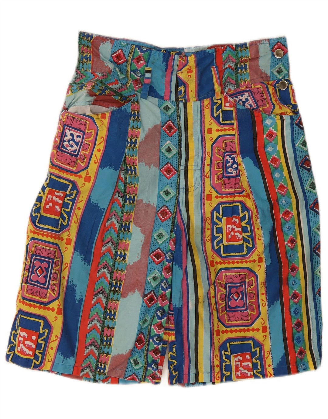 Bermuda Femme Vintage W30 Moyen Multicolore Géométrique