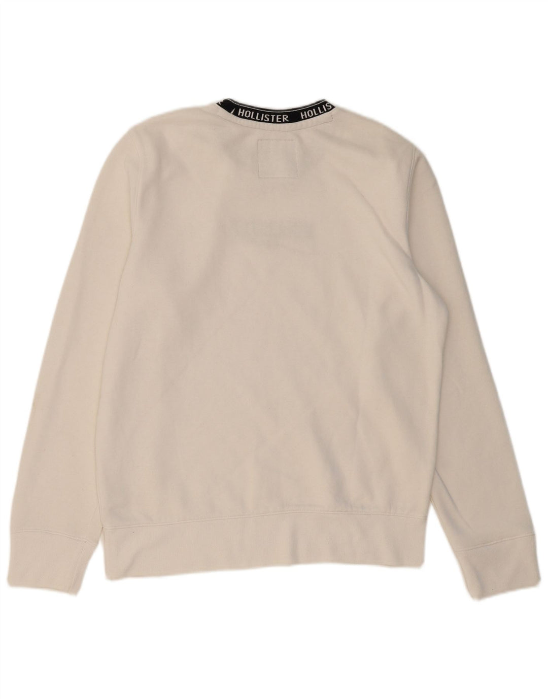 HOLLISTER Sweat-Shirt Graphique Homme Blanc Moyen Coton