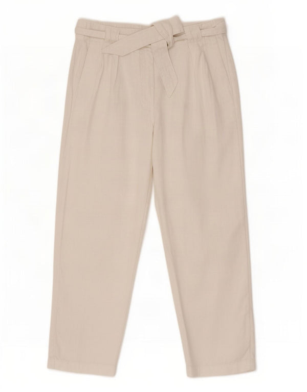 Marks & Spencer Pantalon court pour femme UK 12 Medium W30 L24 Blanc