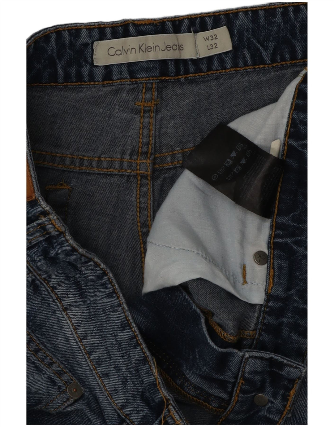 Calvin Klein Jean droit homme W32 L32 bleu coton