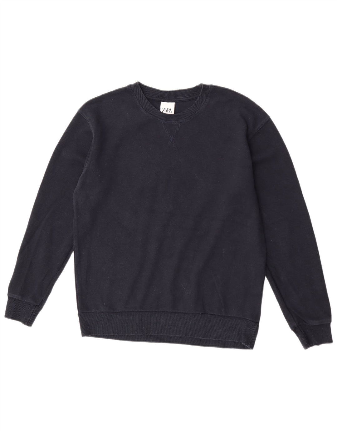 Zara Homme Sweatshirt Jumper Moyen Bleu Marine Coton