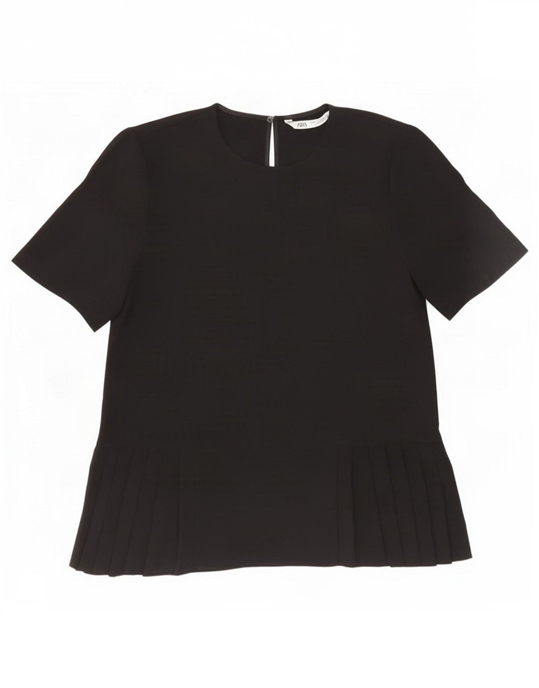 Zara Chemisier Femme Top UK 10 Petit Noir