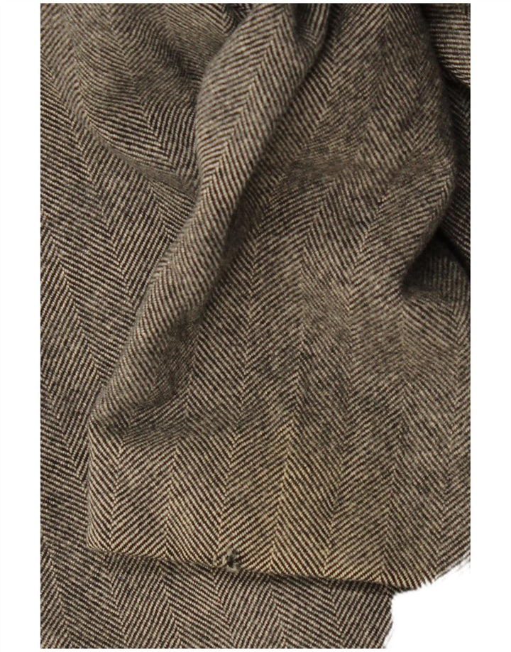 Aquascutum Pardessus pour femme UK 8 petit gris à chevrons en laine d'agneau