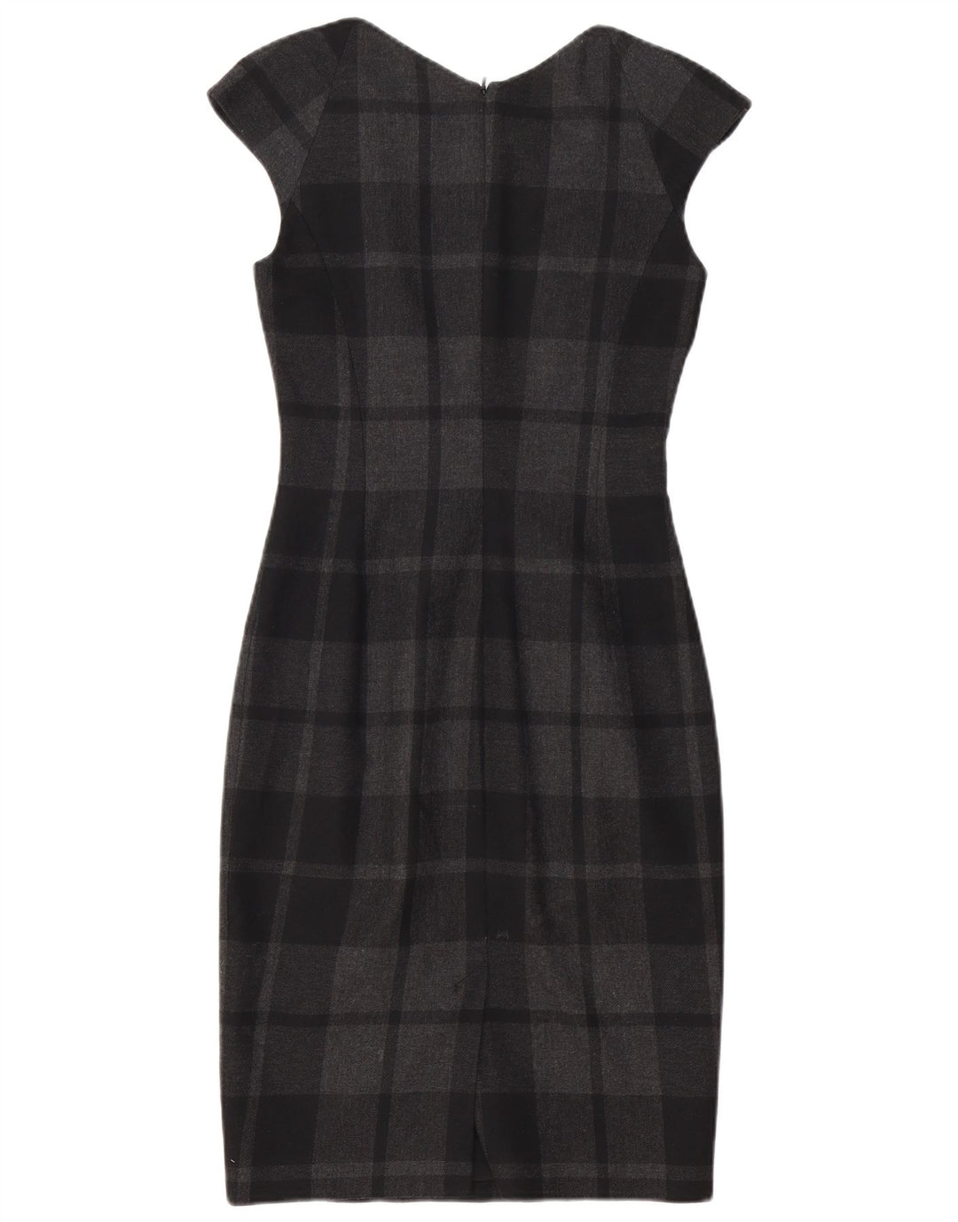 Karen Millen Robe fourreau pour femme UK 8 Petit carreaux noirs en polyester