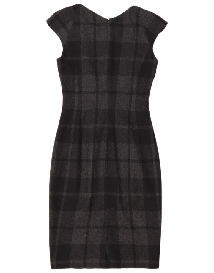 Karen Millen Robe fourreau pour femme UK 8 Petit carreaux noirs en polyester
