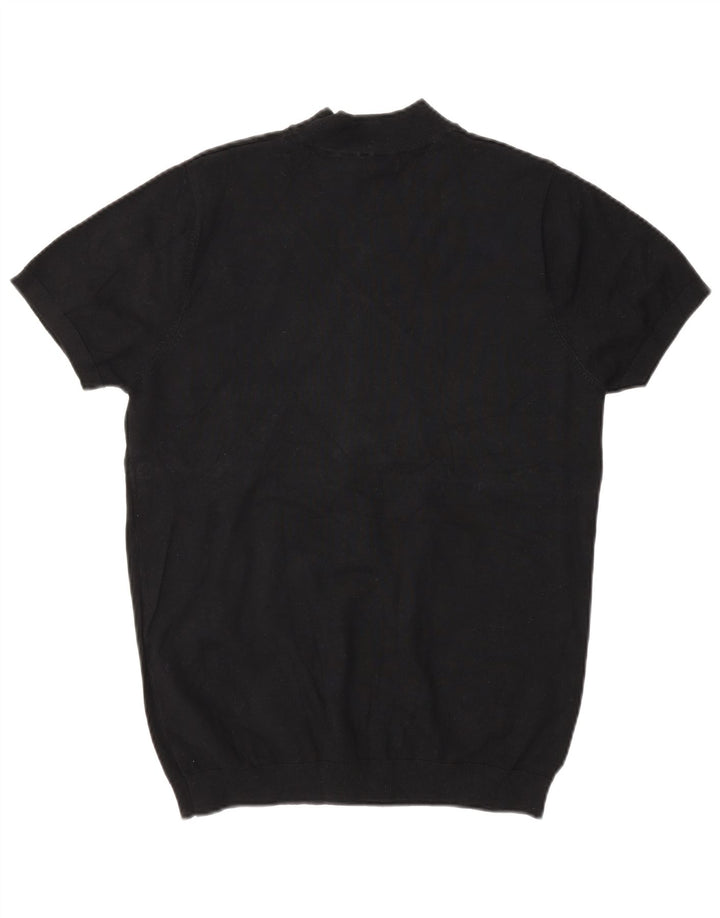Zara Pull à manches courtes et col roulé pour homme Noir Taille S