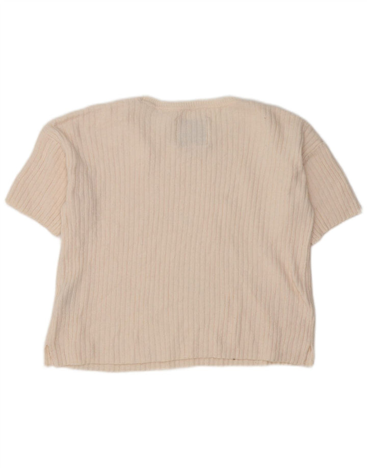Jack Wills Haut Chemisier Femme UK 10 Petit Polyester Blanc Cassé