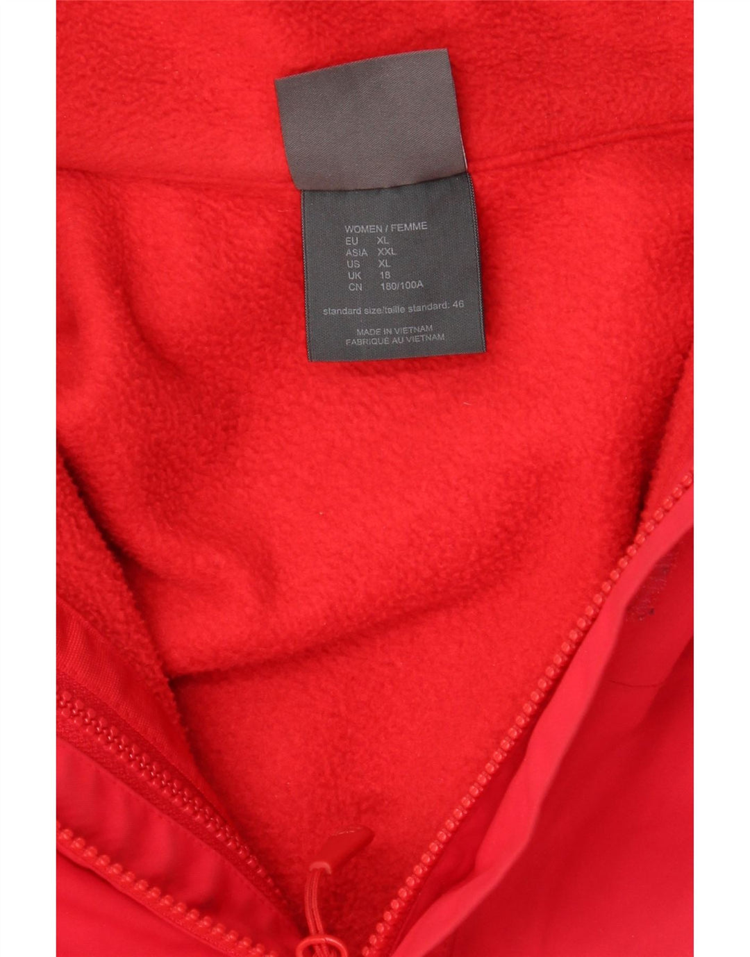 JACK WOLFSKIN Womens Hooded Windbreaker Jacket UK 18 XL Red Polyester Vintage Jack Wolfskin and Second-Hand Jack Wolfskin from Messina Hembry 
