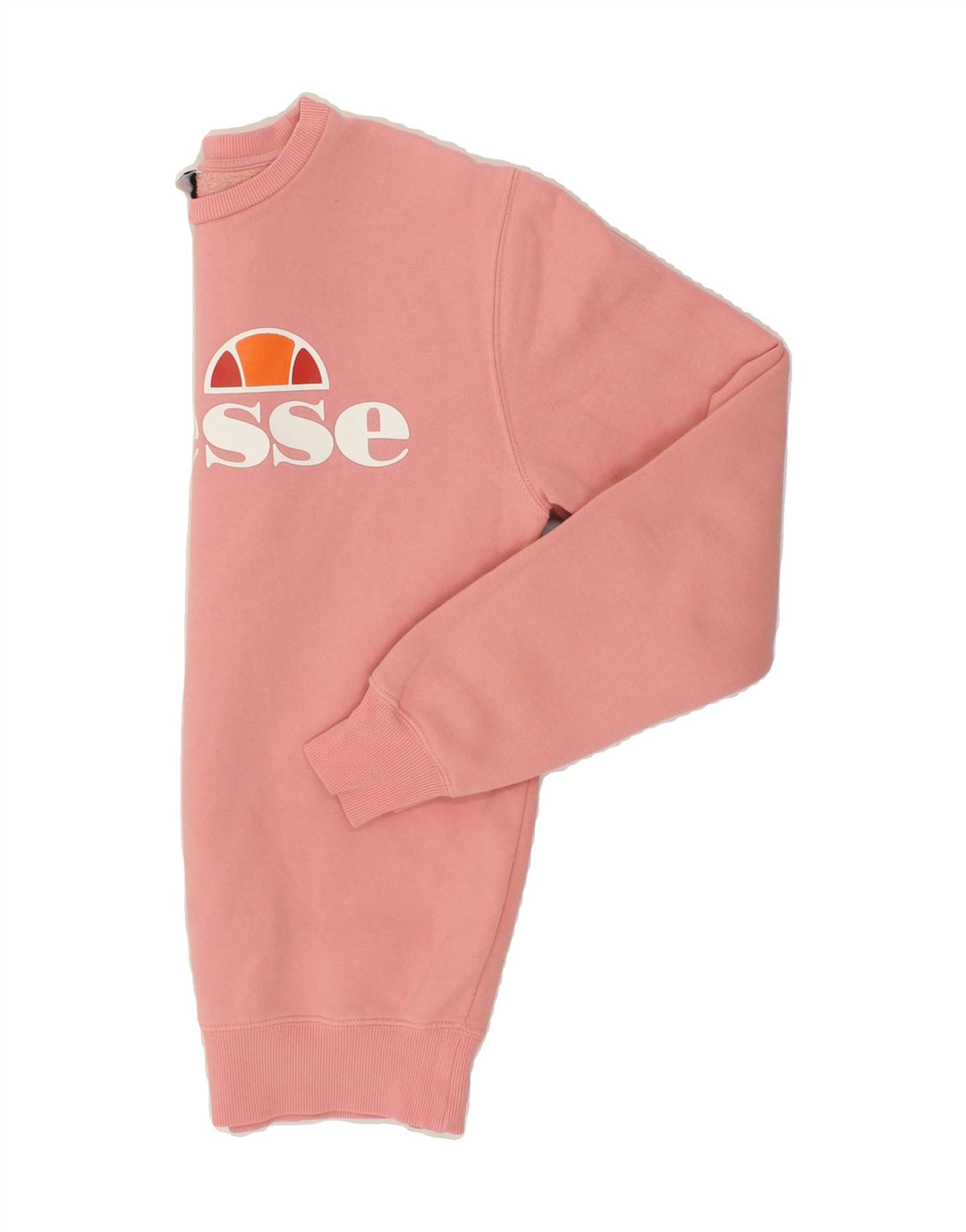 ELLESSE Womens Graphic Sweatshirt Jumper UK 8 Small Pink Cotton Vintage Ellesse and Second-Hand Ellesse from Messina Hembry 