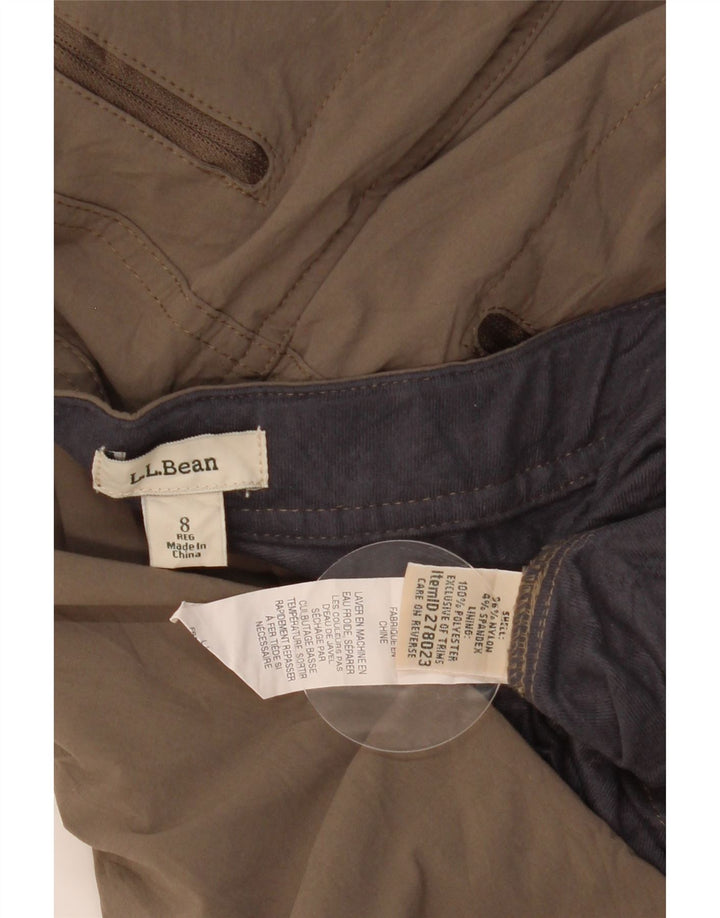 L.L.Bean Pantalon cargo droit pour femme US 8 Medium W30 L31 Nylon marron