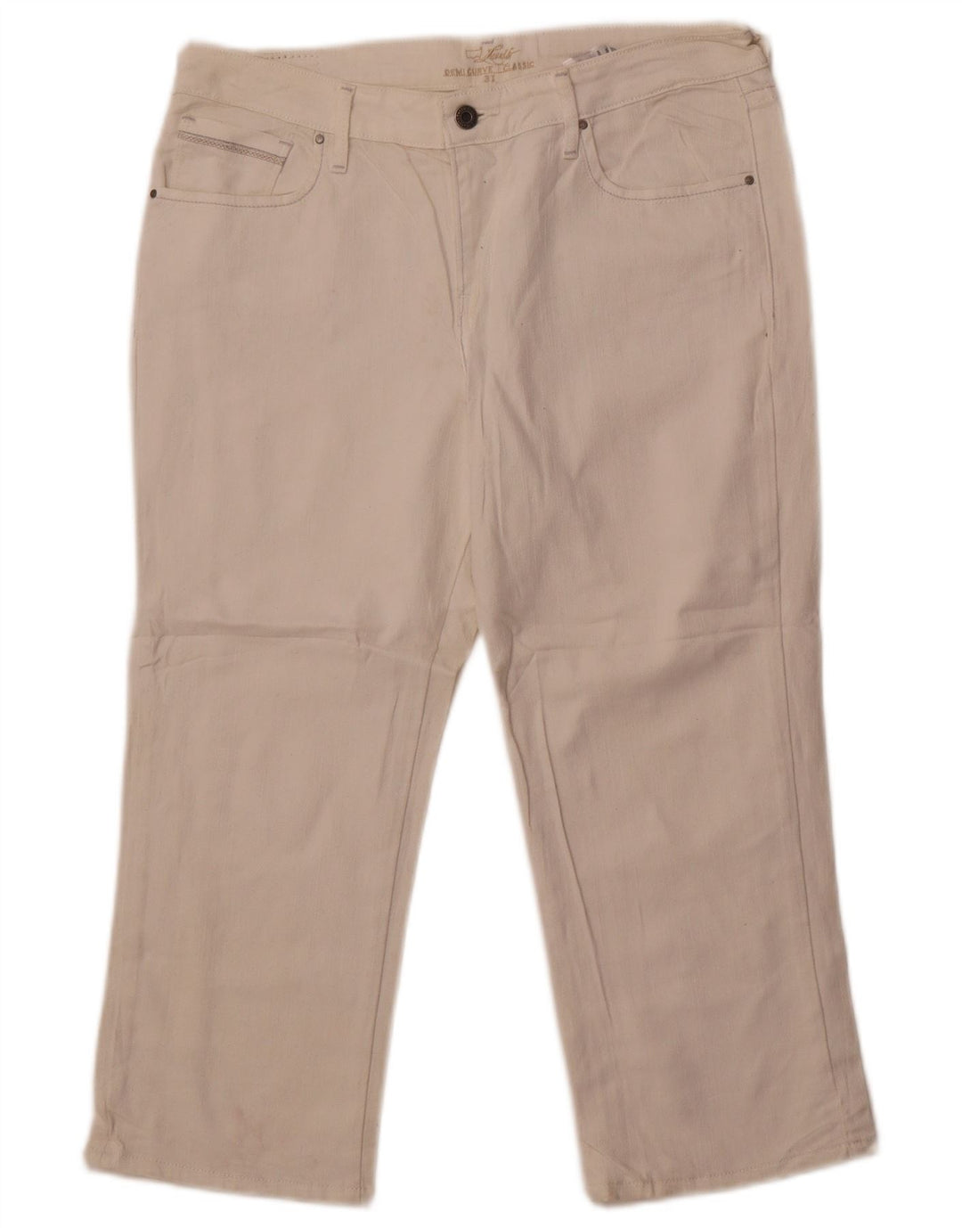 Levi's Jean Capri Femme US 12 Large W32 L22 Coton Blanc