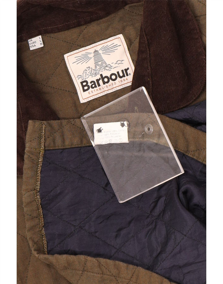 Barbour Veste matelassée pour homme UK 40 Grand coton kaki